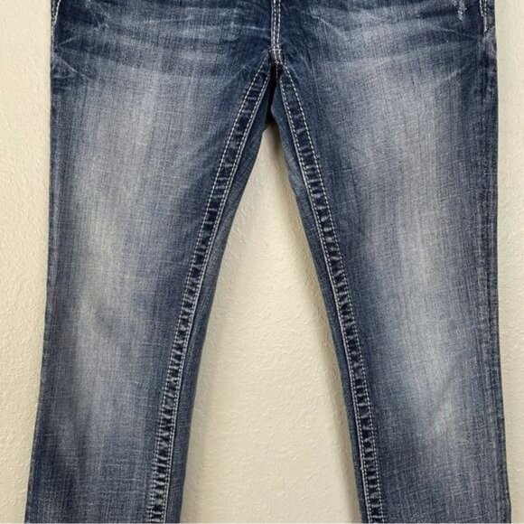 Miss Me Ankle Straight embellished rhinestone pocket jeans 26 - Picture 4 of 12
